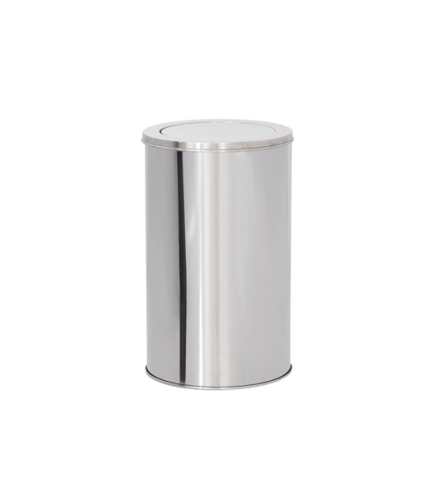 Lixeira 10L Basculante Redonda de Aço Inox 20x30