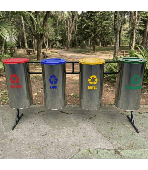 Conjunto Coleta Seletiva 50L 04 peças 30X70