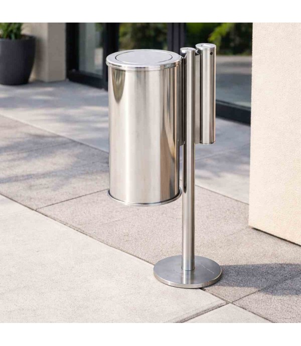 Lixeira Externa Individual com Bituqueira 30x70 50L Basculante