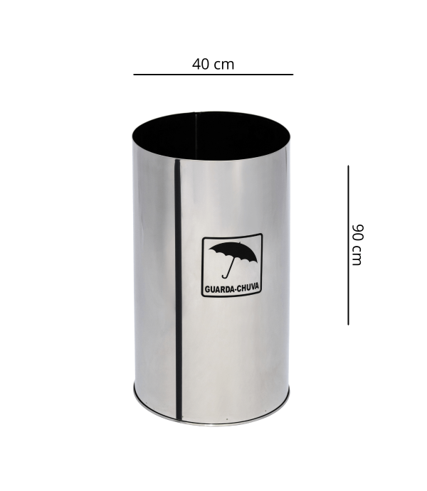 Porta Guarda-Chuva 120L de Aço Inox